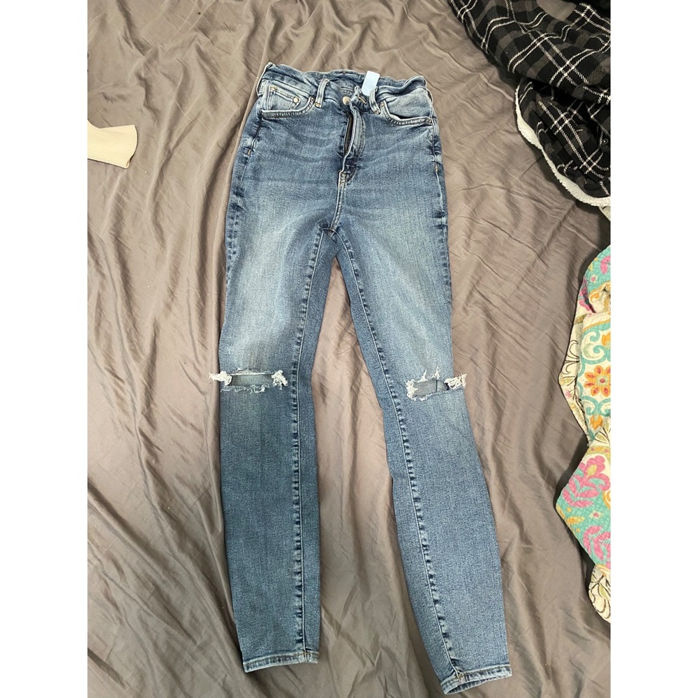 High waist skinny jeans